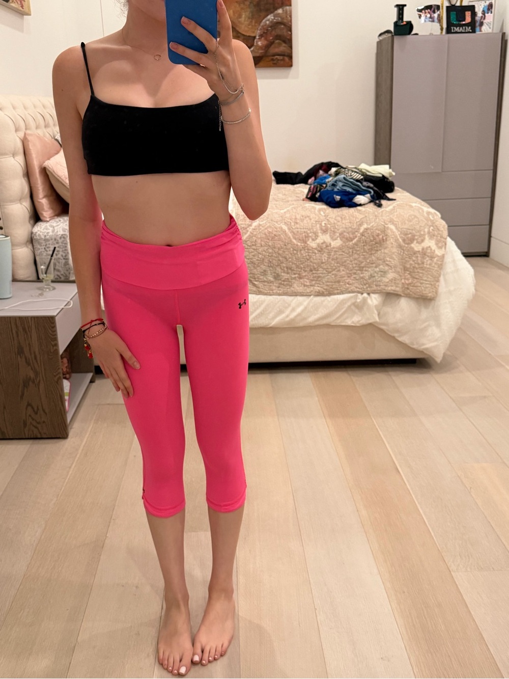 Under Armour Hot Pink Cropped Leggings